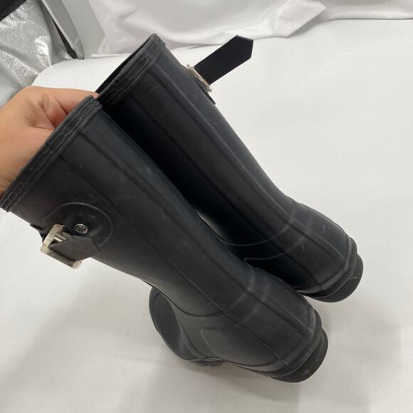 Hunter matte black short rain boots - Picture 5 of 7